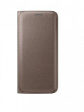 Husa Book Case Samsung Galaxy S6 Edge g925 Gold
