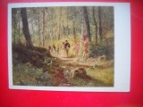 HOPCT 23653 PLIMBARE IN PADURE- I I SHISHKIN 1832-1898 -- RUSIA --MUZEE - CP PICTURA --NECIRCULATAMUNTII