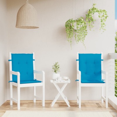 vidaXL Perne cu spătar mic, 2 buc. albastru 100x50x3 cm textil oxford foto