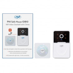 Sonerie video Interfon WiFi PNI Safe House IDB10 Vizibilitate nocturna Control Volum si Ton Apel