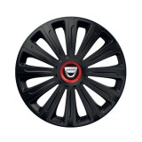 Cumpara ieftin Set 4 capace roti Negre Cu Inel Rosu Trend R14 pentru gama auto Dacia, Autohelix MSA