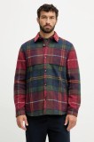 Barbour geacă cu aspect de cămașă culoarea verde, de tranziție, MOS0400