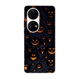 Husa compatibila cu Huawei P50 Pro model Excited pumpkins, Silicon, TPU, Viceversa, Transparent, Carcasa