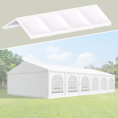 Acoperis pentru cort de 12x6x2.6/3.7 metri, ignifugat, 480 g/mp, prindere scai, foto