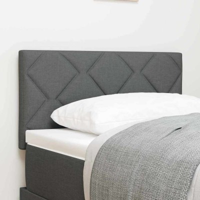 vidaXL Tăblie cap cu lumini cu bandă LED Ajustabil Gri 80 cm țesătură 3338175 foto