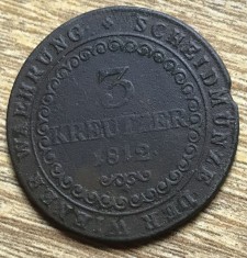MNDSTR22 AUT Austroungaria 3 kreuzer 1812 B