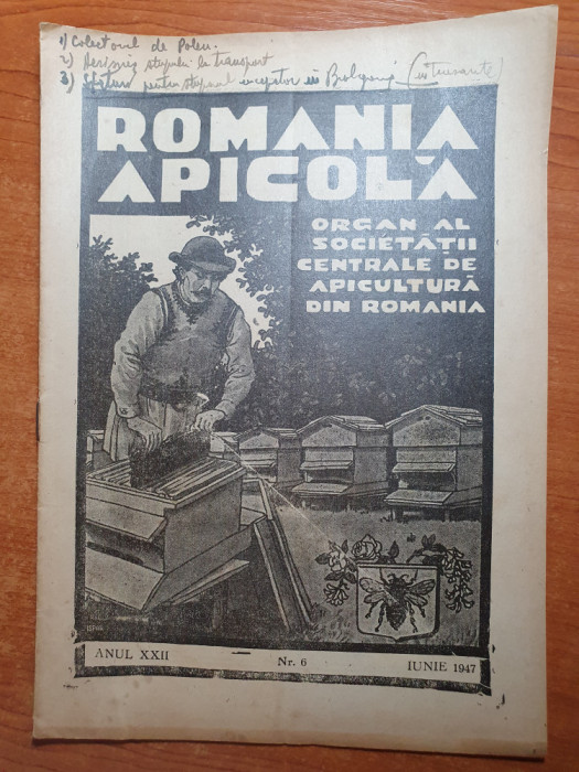 romania apicola iunie 1947-colectorul de polen