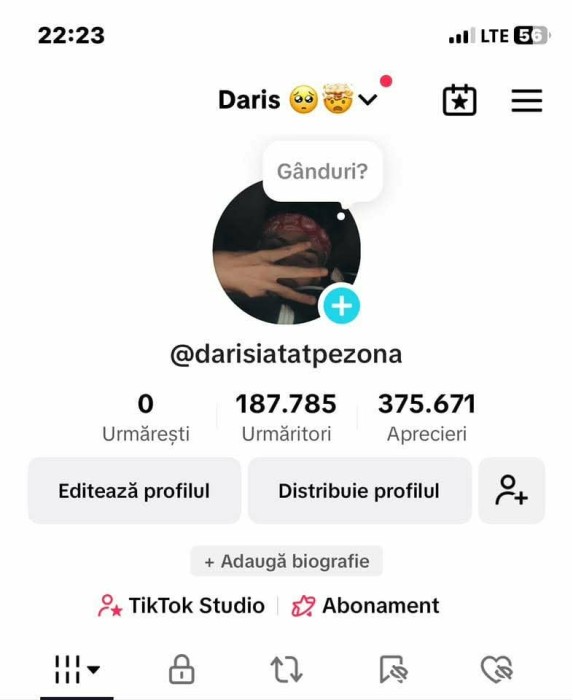 Vand cont tik tok 180k urm