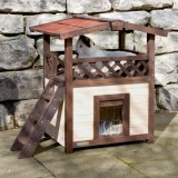 Kerbl Casa incalzita de pisici 4 anotimpuri ?Deluxe? 88x57x77 cm maro