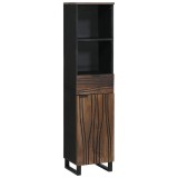 vidaXL Seturi de mobilier pentru baie cu sertar cu raft Dungi Maro 38 x 33 x 160 cm
