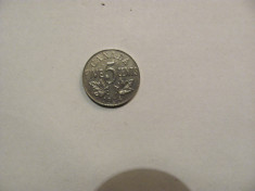 CY - 5 cents centi 1934 Canada / frumoasa foto
