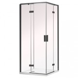Cabină de duș pătrată Murano cu două uși, fără cădiță de duș, cu strat de acoperire Easy Clean