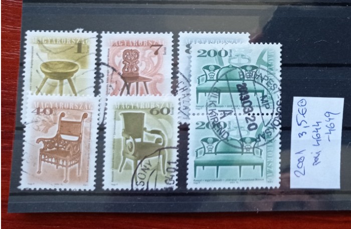TS21 - Timbre serie Ungaria - Magyar posta 2001 Mi4644-4649