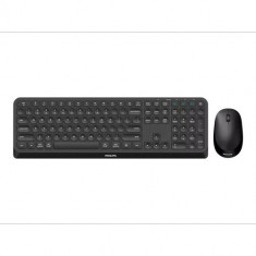 Kit Tastatura si mouse wireless Philips 4000 series SPT6407B/31, Bluetooth, English Layout (Negur)