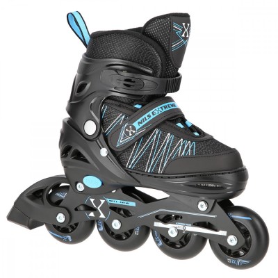 Role Reglabile 2in1 Nils Extreme NH11912A Negru/Albastru, M(35-38) foto