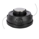 Tambur cu fir pentru motocoasa Micul Fermier M10x1.25 (2F), 2.4 mm x 2.4 m, buton metalic &ndash; Model 2