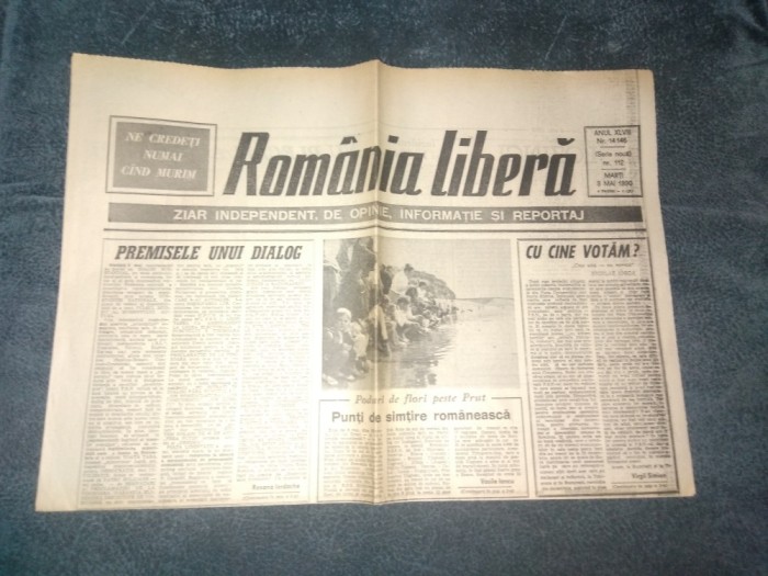 ZIARUL ROMANIA LIBERA 8 MAI 1990
