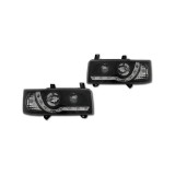Set faruri tuning VW Transporter Multivan 07.1990-03.2003 BestAutoVest partea Dreapta+Stanga daytime running light, tip bec H1+H1, negru-transparent
