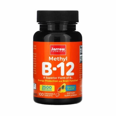 Methyl B-12 2500 micrograme Methylcobalamin 100 drajeuri Jarrow Formulas foto
