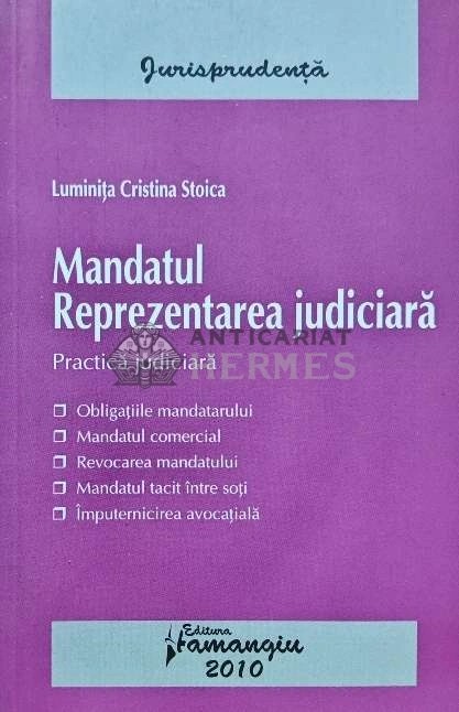 Mandatul reprezentarea judiciara - 2010 - Luminita Cristina Stoica (AP102)
