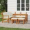 vidaXL Set mobilier grădină cu perne, 6 piese, lemn masiv acacia 3154964