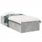 vidaXL Cadru de pat, gri beton, 90x200 cm, lemn prelucrat