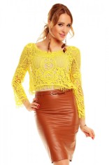 X660-9 Top scurt cu model brodat foto