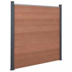 vidaXL Set panouri pentru gard, maro, 180x186 cm, WPC 3211826