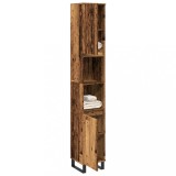 vidaXL Dulap de baie, lemn vechi, 30x30x190 cm, lemn prelucrat