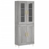 Dulap inalt, gri sonoma, 69,5x34x180 cm, lemn compozit
