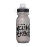 Cumpara ieftin Sticla de apa pentru bicicleta, 600 ml, 20 cm, compatibila cu suporturi de dimensiune standard, gri
