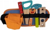 Kit Bricolaj Copii MalPlay, Curea cu Unelte Lemn, Set Reparatii, Ferastrau, Surubelnita, Ciocan, 3ani+