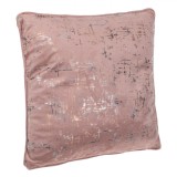 Pernă Decorativă Velvele, Model Aurie Argintie, Roz, 45x45cm, Oem
