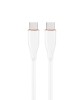 CABLU alimentare si date GEMBIRD, pt. smartphone, USB 2.0 Type-C (T) la USB 2.0 Type-C (T), 60W, 1.5m, protectie silicon, alb, &quot;CC-USB2S-CMCM-1.5M-W&quot;