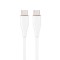 CABLU alimentare si date GEMBIRD, pt. smartphone, USB 2.0 Type-C (T) la USB 2.0 Type-C (T), 60W, 1.5m, protectie silicon, alb, &quot;CC-USB2S-CMCM-1.5M-W&quot;