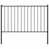 VidaXL Panou de gard cu st&acirc;lpi, negru, 1,7 x 1,25 m, oțel