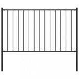 vidaXL Panou de gard cu st&acirc;lpi, negru, 1,7 x 1,25 m, oțel