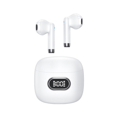 Casti wireless usams iaii15 series, tws, afisaj digital cu bluetooth 5.3, white foto