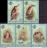 SEYSCHELLES 1982-FAUNAA-PASARI-Streif de 5 timbre