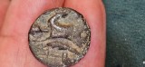 India antica , DINASTIA YAUDHEYA , secol III - IV , drahma bronz 3,6 grame