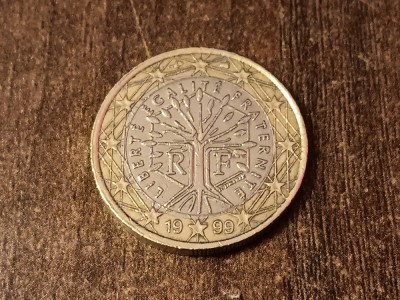 C50 - Moneda foarte veche - 1 euro - Franta - 1999 foto