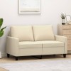VidaXL Canapea cu 2 locuri, crem, 120 cm, material textil 359157