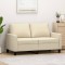 vidaXL Canapea cu 2 locuri, crem, 120 cm, material textil 359157