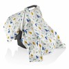 Protectie soare din muselina pentru scaun auto 0-13 kg (Model: Inele colorate), BabyJem