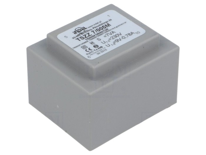 Transformator &icirc;ncapsulat 7VA 9V PCB