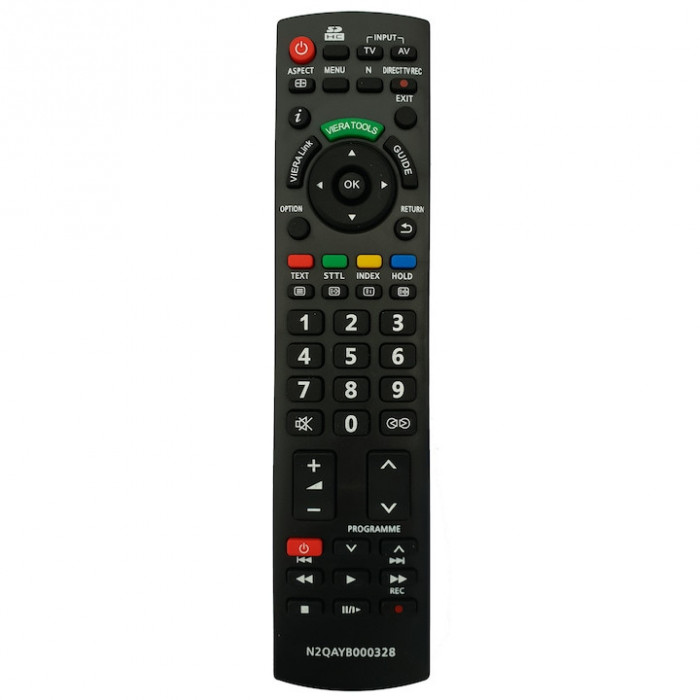 Telecomanda pentru LED smart Panasonic N2QAYB000328 , neagra cu functiile telecomenzii originale