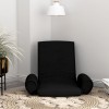 Scaun de podea pliabil, negru, material textil