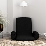 Scaun de podea pliabil, negru, material textil