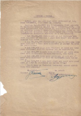 A3646N Predarea valorilor Cercului Teritorial Argeș la predarea comenzii către alt comandant, 1942, Pitești foto