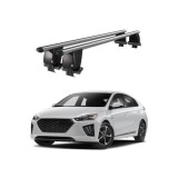 Bare transversale portbagaj aluminiu pentru Hyundai Ioniq AE 2016+, plafon neted
